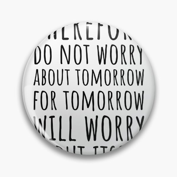 Item preview, Bible verse about worry and stress designed and sold by Minimalist Quotes and Sayings.