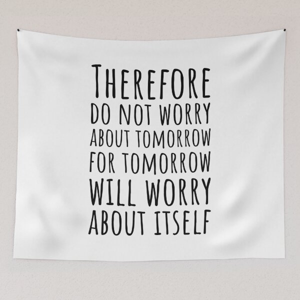 Item preview, Bible verse about worry and stress designed and sold by Minimalist Quotes and Sayings.