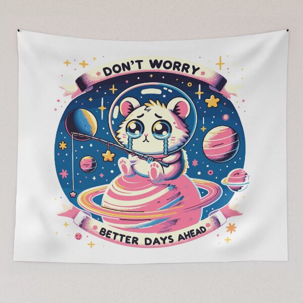 Item preview, don't worry better days ahead-Sad Hamster meme,mouse-coquette designed and sold by toobel.