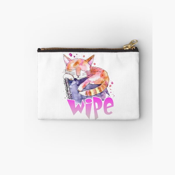 Item preview, Lazy Cat Nap Illustration - Simple Drawing with 'WIPE' Below designed and sold by ironpalette.