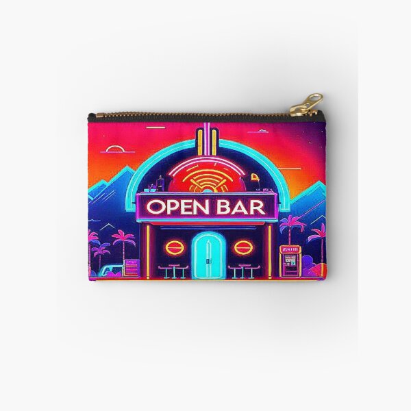 Item preview, Vintage Desert Landscape Open Bar Neon. designed and sold by Giulivo Store Graphic.