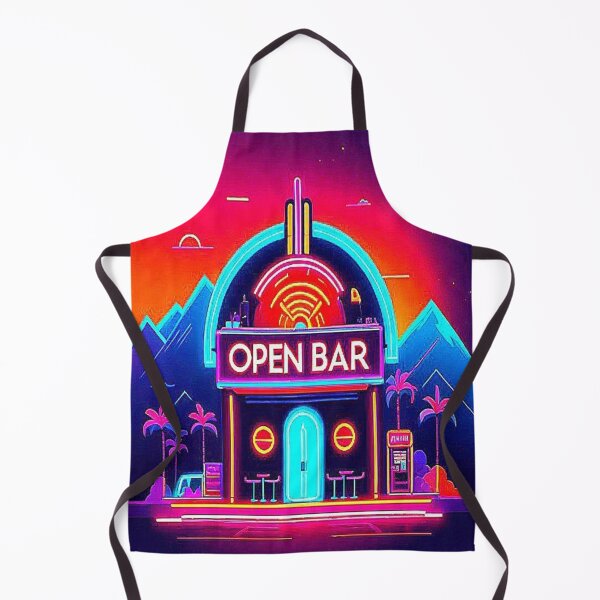 Item preview, Vintage Desert Landscape Open Bar Neon. designed and sold by Giulivo Store Graphic.