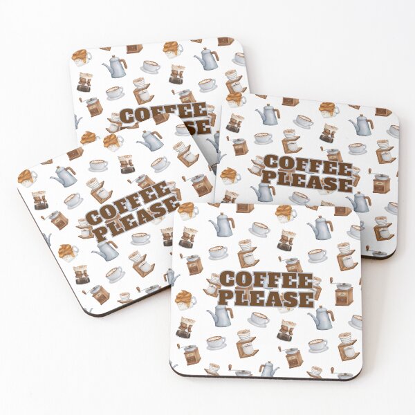 Item preview, Coffee Please (Pattern) designed and sold by TidyKitchenInc.