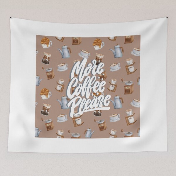 Item preview, More Coffee Please (Pattern) designed and sold by TidyKitchenInc.