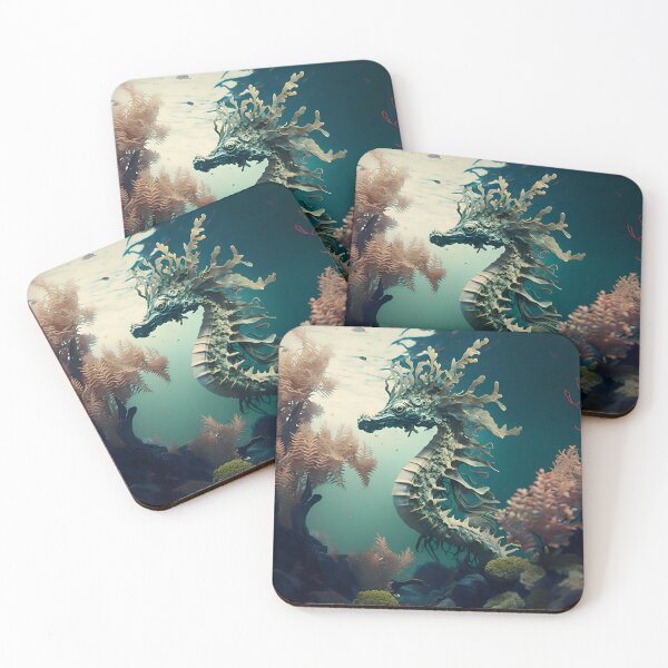 Item preview, "Camouflaged Seahorse in Coral Sanctuary" designed and sold by MYTHIC PEEL STICKERS.