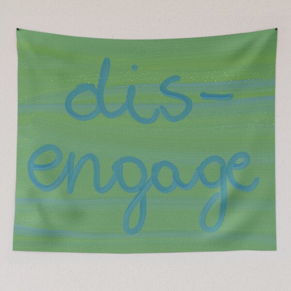 Item preview, DISENGAGE word art print designed and sold by nataliavandalia.