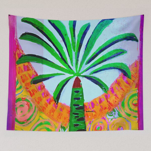 Item preview, Colorful Palm Tree in Folk Art Style - dePace' designed and sold by mrpropcake.