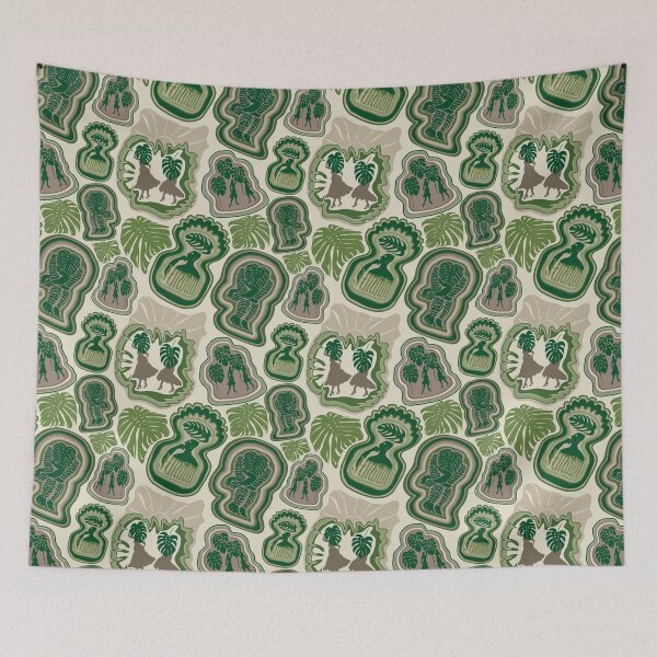 Item preview, Verdant Vignettes Tapestry designed and sold by Vibezgarden.