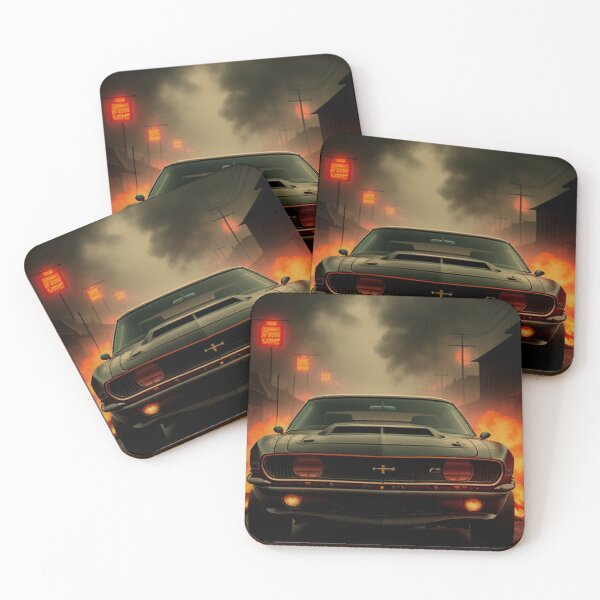 Item preview,  Muscle Car Blazing Thru Ominous Dark Town designed and sold by TheDarkWardrobe.