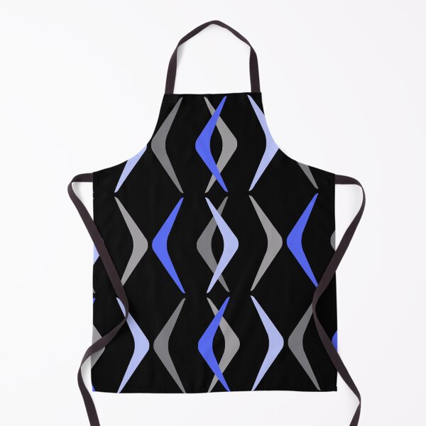 Item preview, Midcentury Boomerangs Black Blue designed and sold by thepixelgarden.