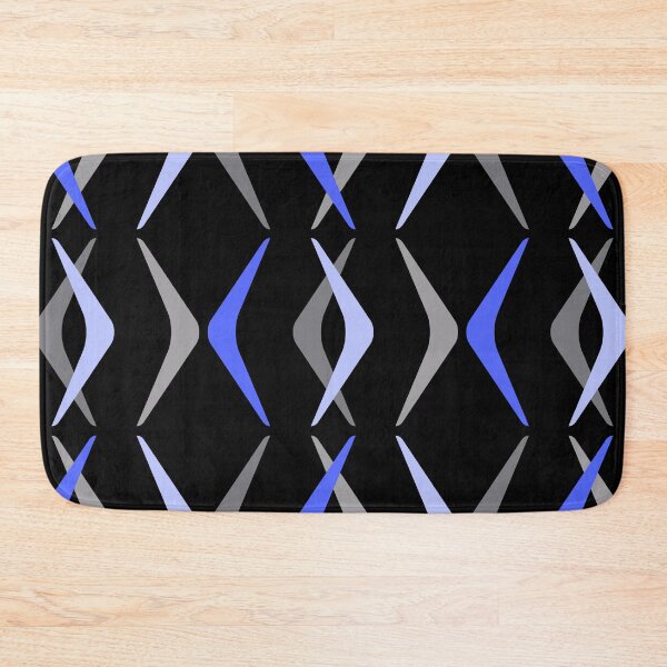 Item preview, Midcentury Boomerangs Black Blue designed and sold by thepixelgarden.