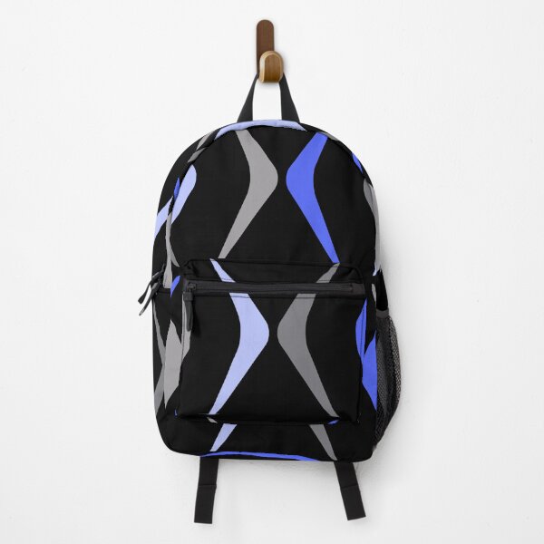 Item preview, Midcentury Boomerangs Black Blue designed and sold by thepixelgarden.