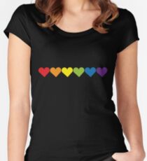 Pride Hearts Women's Fitted Scoop T-Shirt