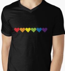 Pride Hearts Men's V-Neck T-Shirt