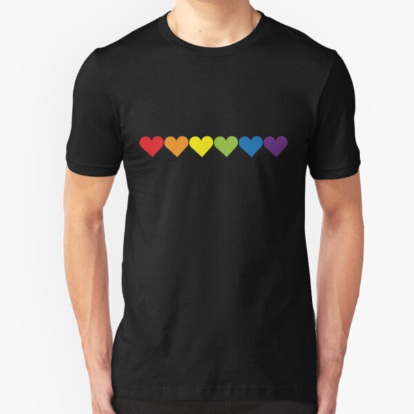 Pride Hearts Slim Fit T-Shirt