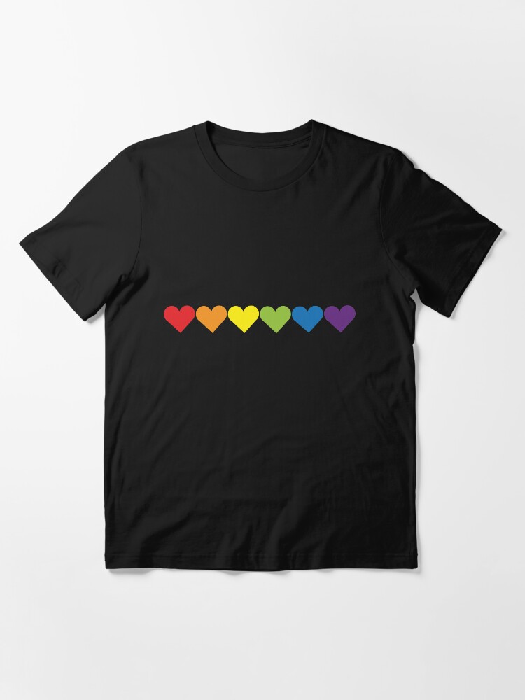 Vista alternativa de Camiseta esencial Corazones de orgullo