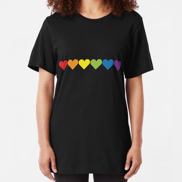 Pride Hearts Slim Fit T-Shirt