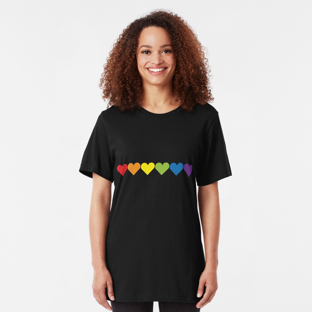 Corazones de orgullo Camiseta ajustada