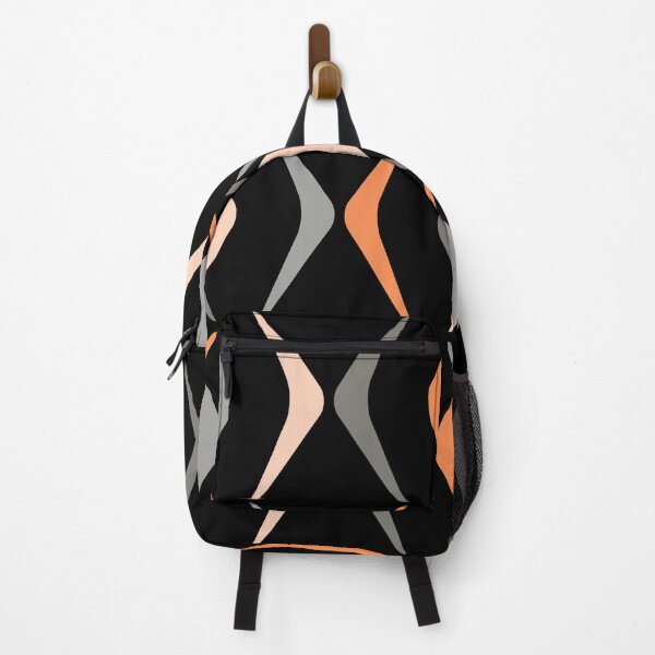 Item preview, Midcentury Boomerangs Black Orange designed and sold by thepixelgarden.