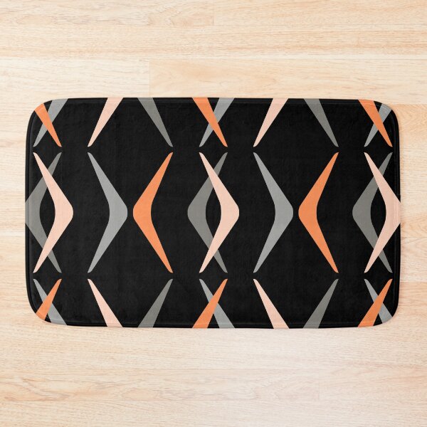 Item preview, Midcentury Boomerangs Black Orange designed and sold by thepixelgarden.