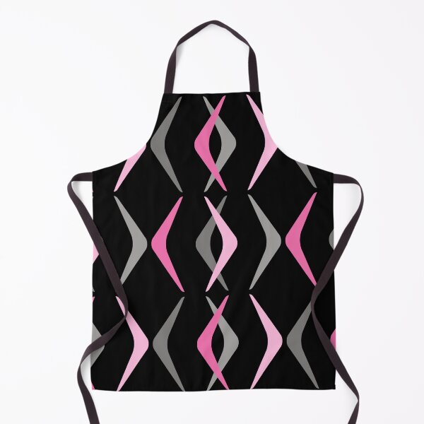 Item preview, Midcentury Boomerangs Black Pink designed and sold by thepixelgarden.