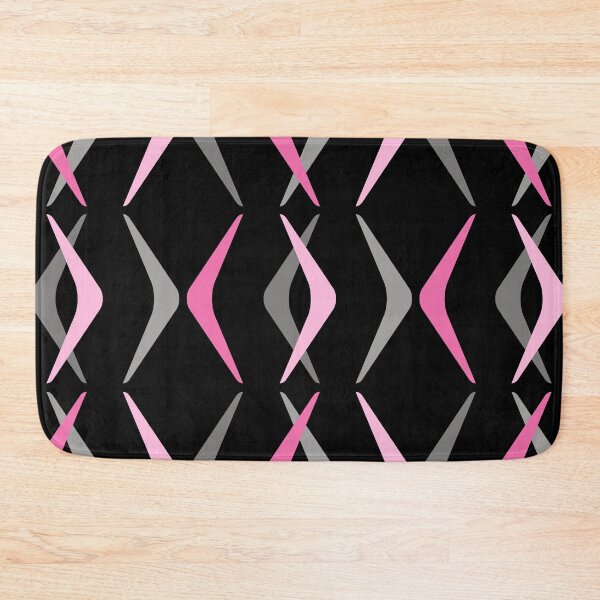 Item preview, Midcentury Boomerangs Black Pink designed and sold by thepixelgarden.