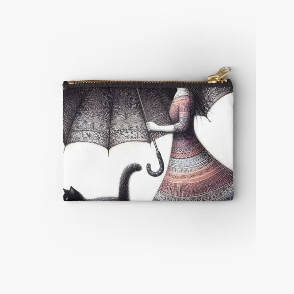 Item preview, Umbrella girl and black cat designed and sold by ManikRaja.