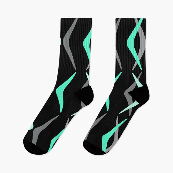 Item preview, Midcentury Boomerangs Black Turquoise designed and sold by thepixelgarden.