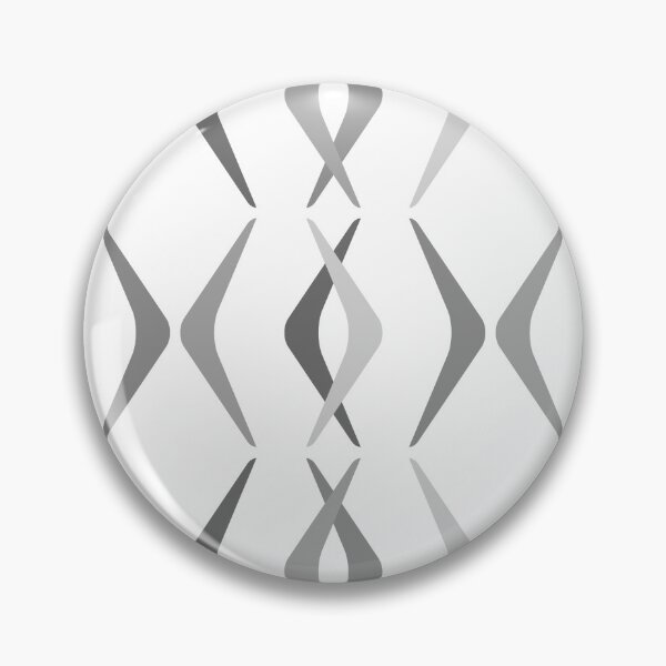 Item preview, Midcentury Boomerangs White Silver designed and sold by thepixelgarden.