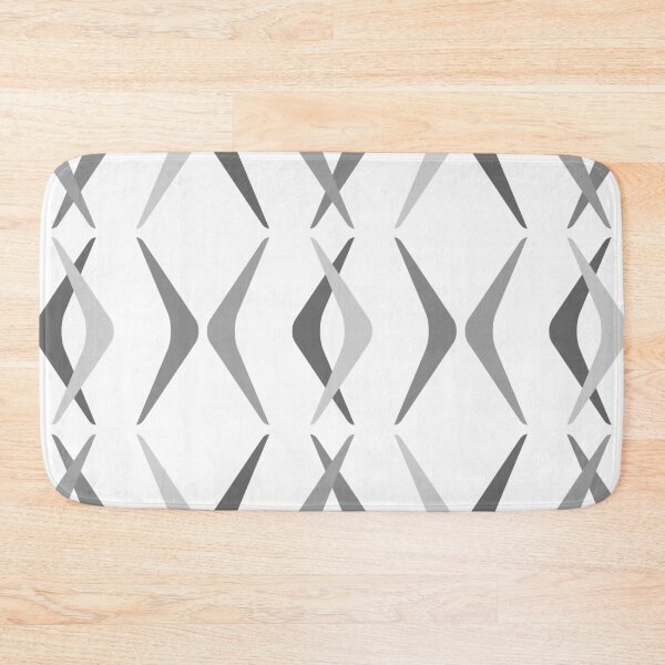 Item preview, Midcentury Boomerangs White Silver designed and sold by thepixelgarden.