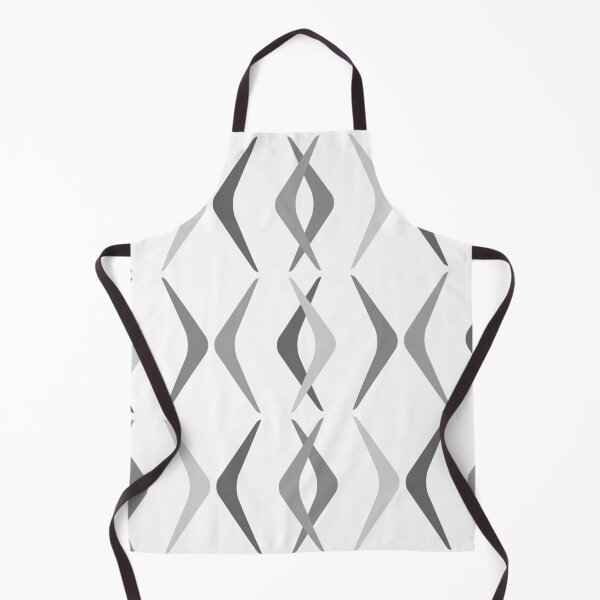 Item preview, Midcentury Boomerangs White Silver designed and sold by thepixelgarden.
