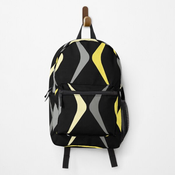 Item preview, Midcentury Boomerangs Black Yellow designed and sold by thepixelgarden.