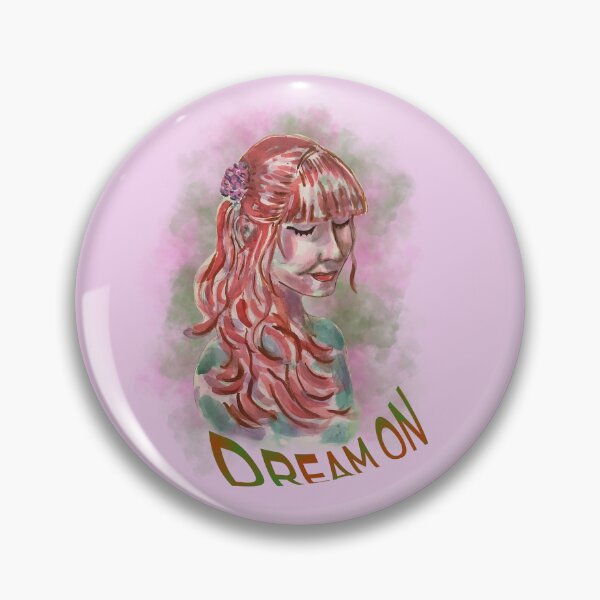 Item preview, Dream on, red head girl artistic watercolor designed and sold by altairaleon.