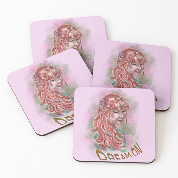 Item preview, Dream on, red head girl artistic watercolor designed and sold by altairaleon.