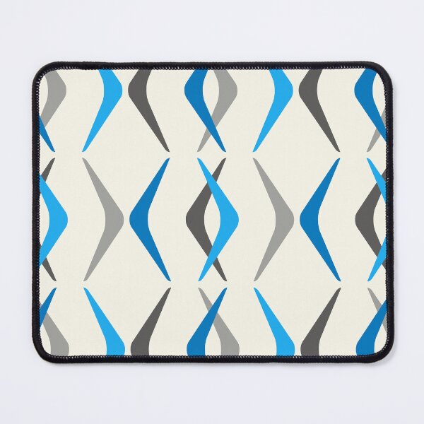 Item preview, Midcentury Boomerangs Blue designed and sold by thepixelgarden.