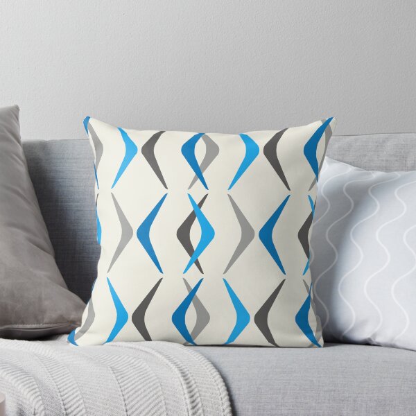 Item preview, Midcentury Boomerangs Blue designed and sold by thepixelgarden.