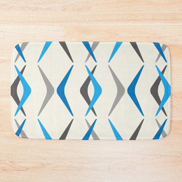 Item preview, Midcentury Boomerangs Blue designed and sold by thepixelgarden.