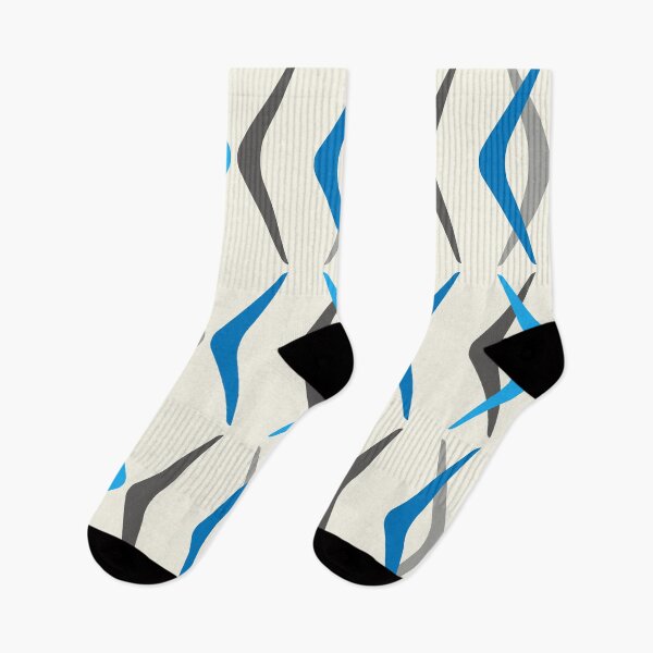 Item preview, Midcentury Boomerangs Blue designed and sold by thepixelgarden.