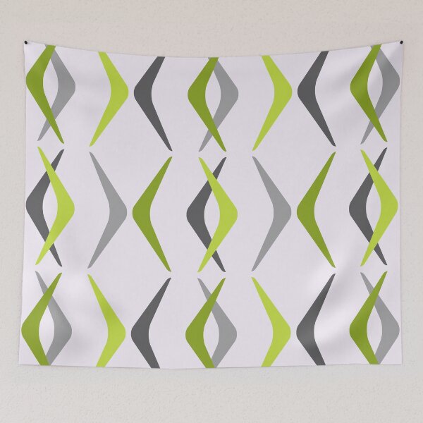 Item preview, Midcentury Boomerangs Chartreuse designed and sold by thepixelgarden.