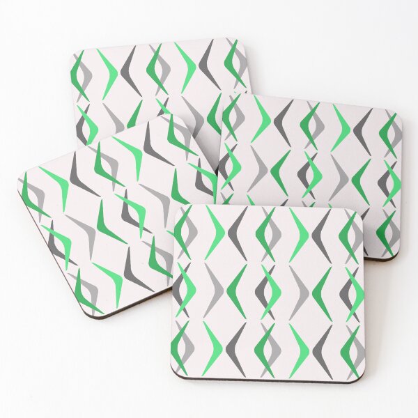 Item preview, Midcentury Boomerangs Green designed and sold by thepixelgarden.