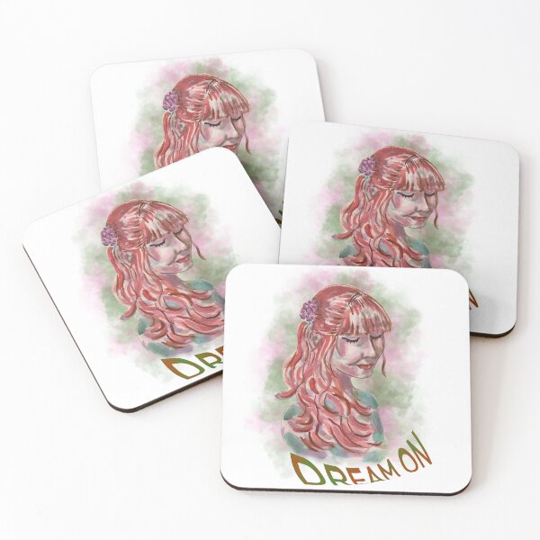 Item preview, Dream on, red head girl artistic watercolor designed and sold by altairaleon.