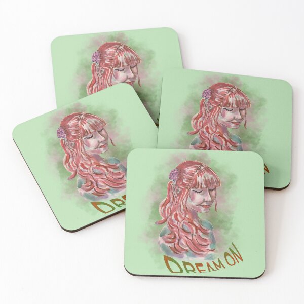 Item preview, Dream on, red head girl artistic watercolor designed and sold by altairaleon.
