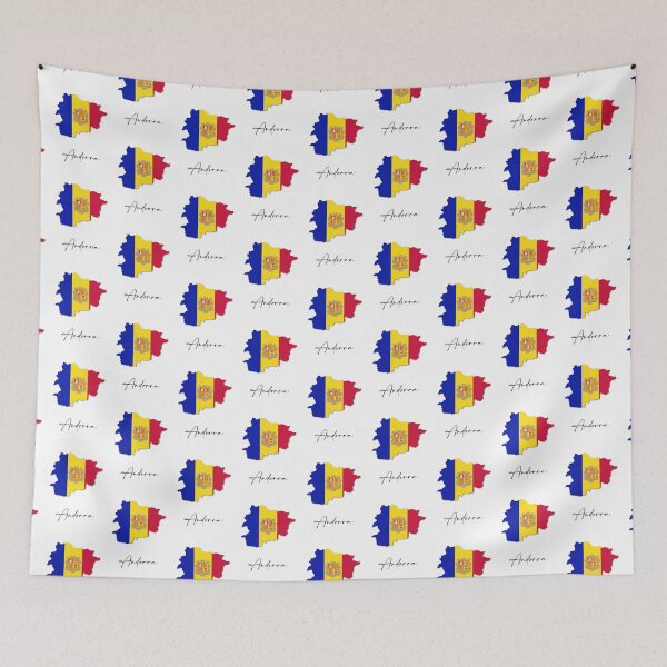 Item preview, Andorra Country Map and Flag Europe Pyrenees designed and sold by dk-design85.