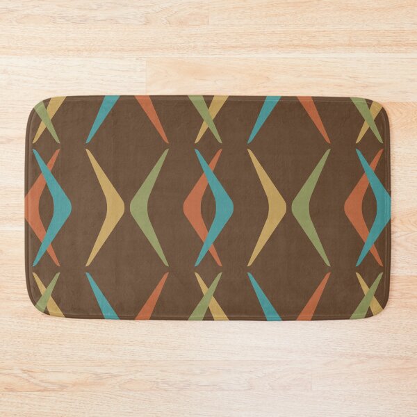 Item preview, Midcentury Boomerangs Multicolored Brown designed and sold by thepixelgarden.