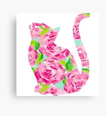 Floral Cats Metal Print