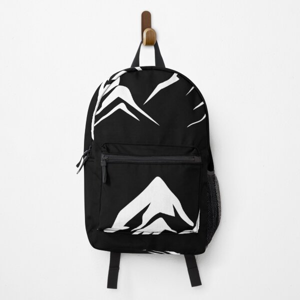 Item preview, Black and White Snow Capped Mountain Silhouette designed and sold by BlendedPrints.