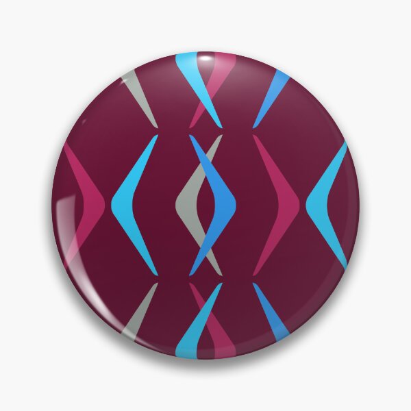 Item preview, Midcentury Boomerangs Multicolored Burgundy designed and sold by thepixelgarden.