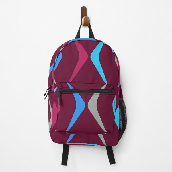 Item preview, Midcentury Boomerangs Multicolored Burgundy designed and sold by thepixelgarden.
