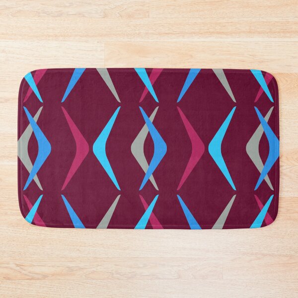 Item preview, Midcentury Boomerangs Multicolored Burgundy designed and sold by thepixelgarden.