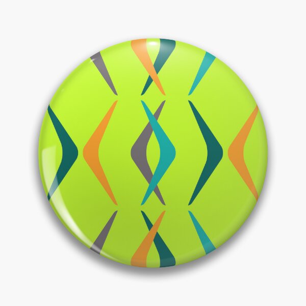 Item preview, Midcentury Boomerangs Multicolored Chartreuse designed and sold by thepixelgarden.